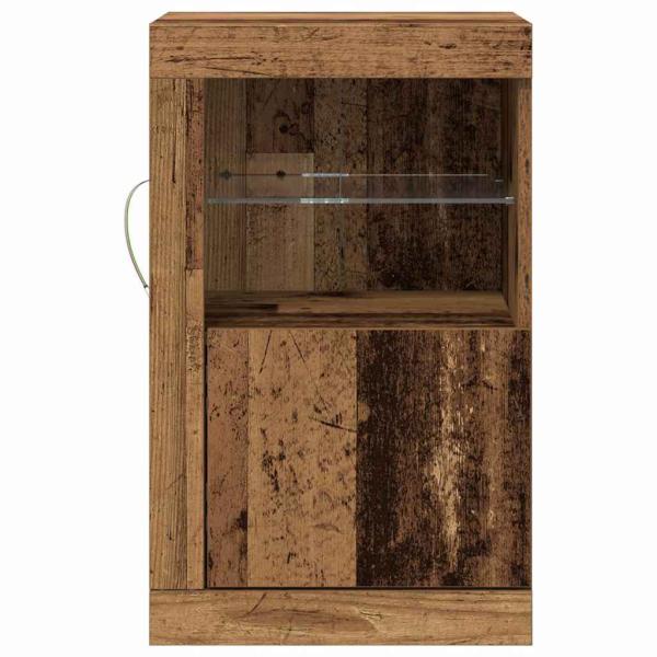 Sideboard mit LED-Lichtern Altes Holz 41x37x67 cm
