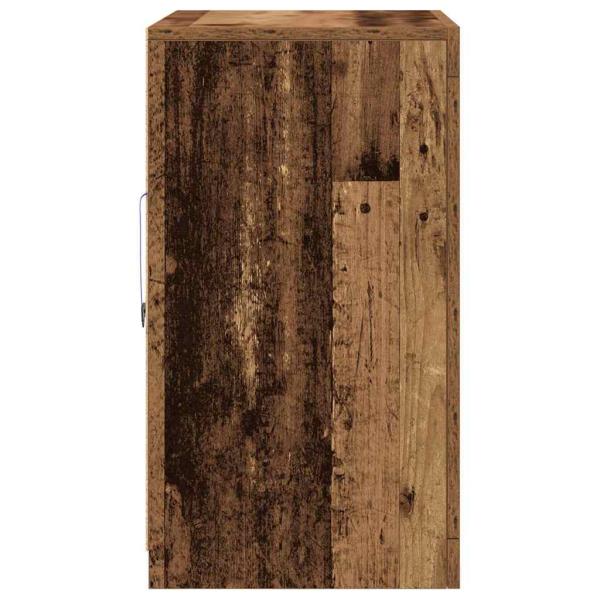 Sideboard mit LED-Lichtern Altes Holz 41x37x67 cm