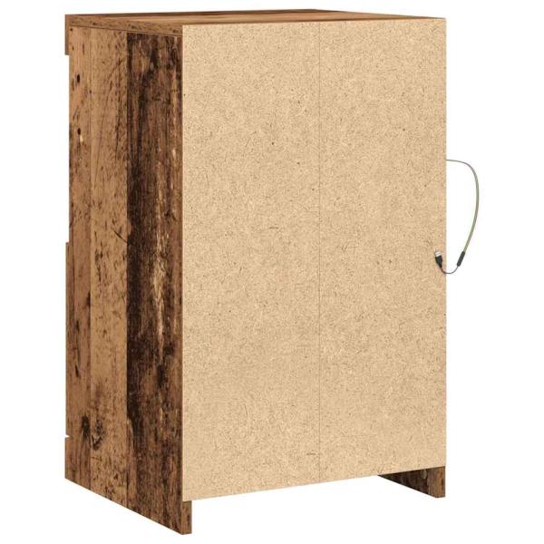 Sideboard mit LED-Lichtern Altes Holz 41x37x67 cm