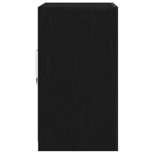 Sideboard mit LED-Lichtern Schwarz Eiche 41x37x67 cm