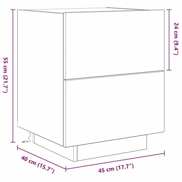 Nachttisch Artisan-Eiche 45 x 40 x 55 cm Holzwerkstoff