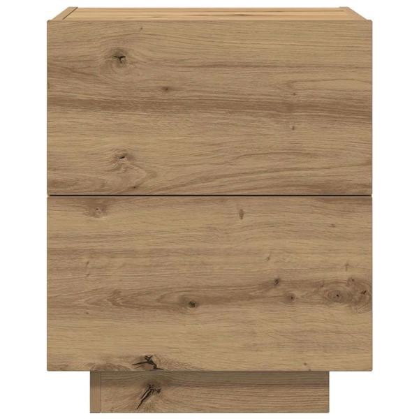 Nachttisch mit LED-Lichtern Artisan Eiche 45x40x55 cm