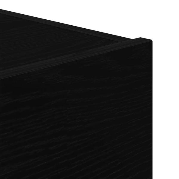 Nachttisch mit LED-Lichtern Schwarze Eiche 45x40x55 cm