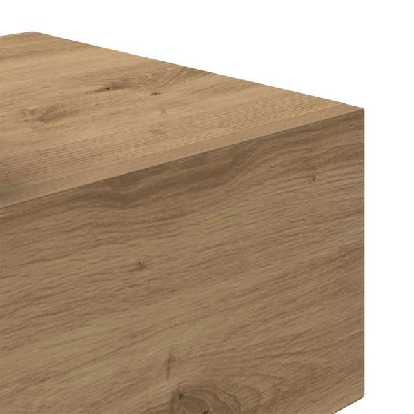Nachttisch mit LED-Lichtern Artisan Oak 100x36x49 cm