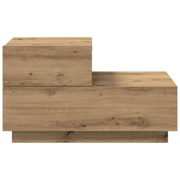 Nachttisch mit LED-Lichtern Artisan Oak 100x36x49 cm