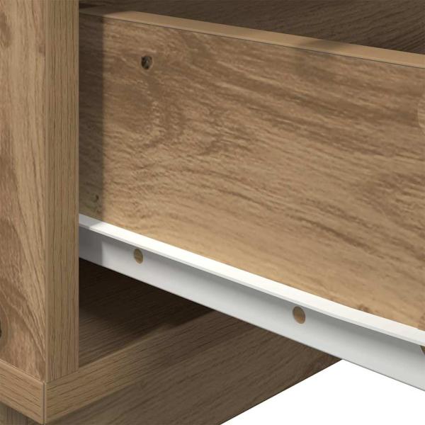 Nachttisch mit LED-Lichtern Artisan Oak 100x36x49 cm