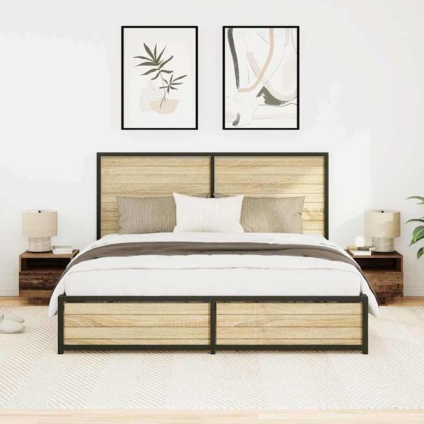 Nachttisch 2 stk. Altholz 40 x 39 x 37 cm Holzwerkstoff