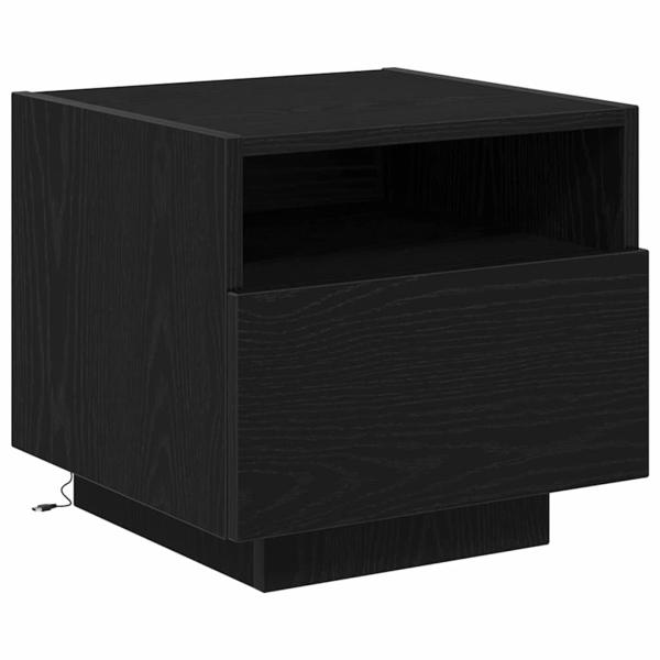 Nachttisch 2 stk. Schwarz Eichen-Optik 40 x 39 x 37 cm