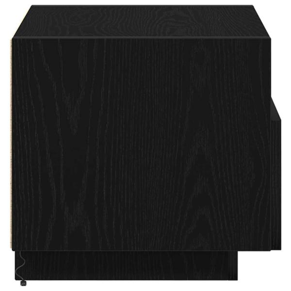Nachttisch 2 stk. Schwarz Eichen-Optik 40 x 39 x 37 cm