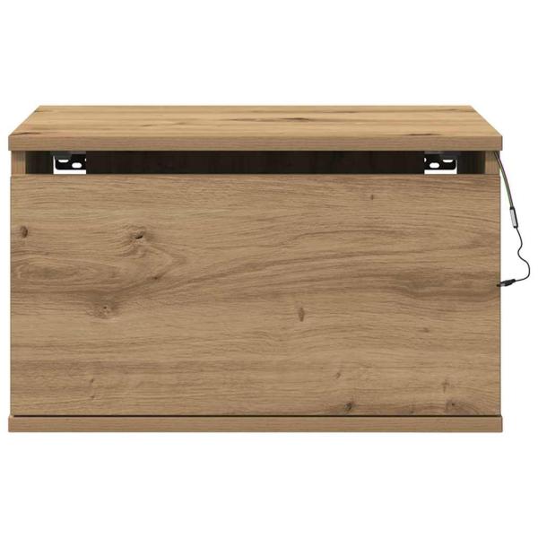 Nachttisch mit LED Wandmontage Artisan Eiche 50x36x30 cm