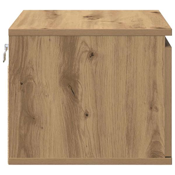 Nachttisch mit LED Wandmontage Artisan Eiche 50x36x30 cm