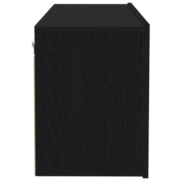 TV-Wandregal Schwarz Eiche 100x30x41 cm Spanplatte