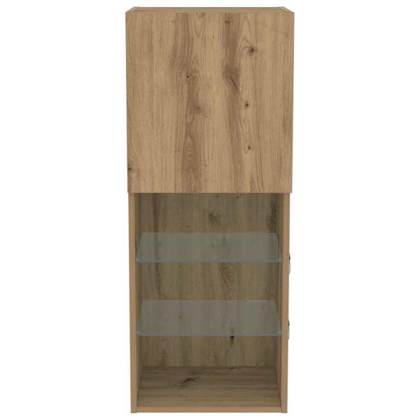 TV-Schrank mit LED-Lichtern Artisan Eiche 40,5x30x102 cm