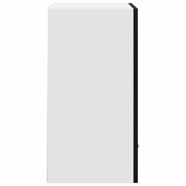 Schwarzer Eichenhängeschrank 50x31x60 cm Aus Holzwerkstoff