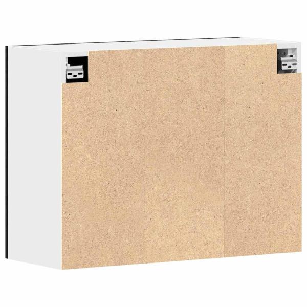 Schwarzer Eichen-Hängeschrank - 80x31x60 cm - Aus Holzwerkstoff