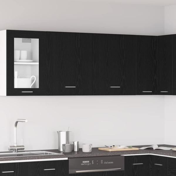 ARDEBO.de - Hängeschränke - 2er Set - Schwarze Eiche, 100x31x60 cm - Aus Holzwerkstoff hergestellt