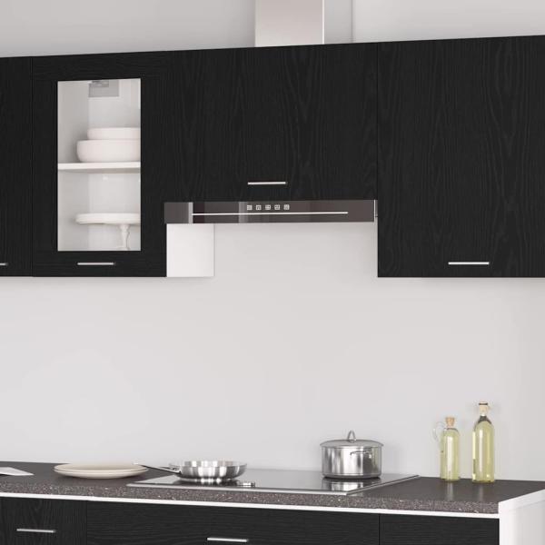ARDEBO.de - Hängeschrank in Schwarz-Eiche - 60x31x60 cm, Hergestellt aus Holzwerkstoff