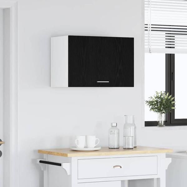 Hängeschrank in Schwarz-Eiche - 60x31x60 cm, Hergestellt aus Holzwerkstoff
