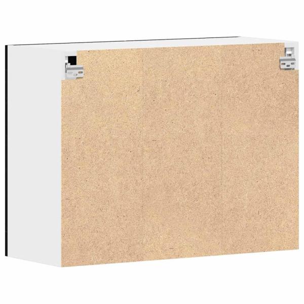 Schwarzer Eichenhängeschrank 80x31x60 cm aus Holzwerkstoff