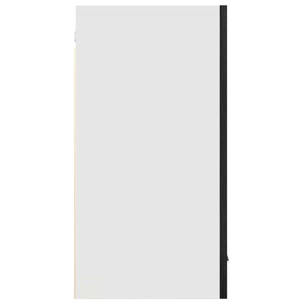 Schwarzer Eichenhängeschrank 80x31x60 cm aus Holzwerkstoff