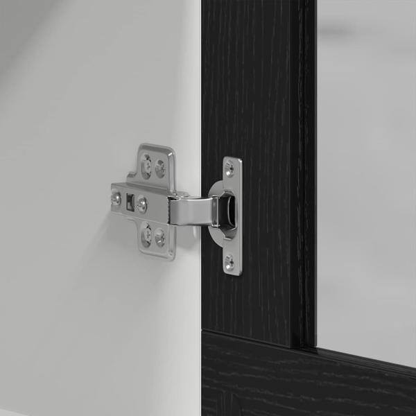 Schwarzer Eichenhängeschrank 80x31x60 cm aus Holzwerkstoff