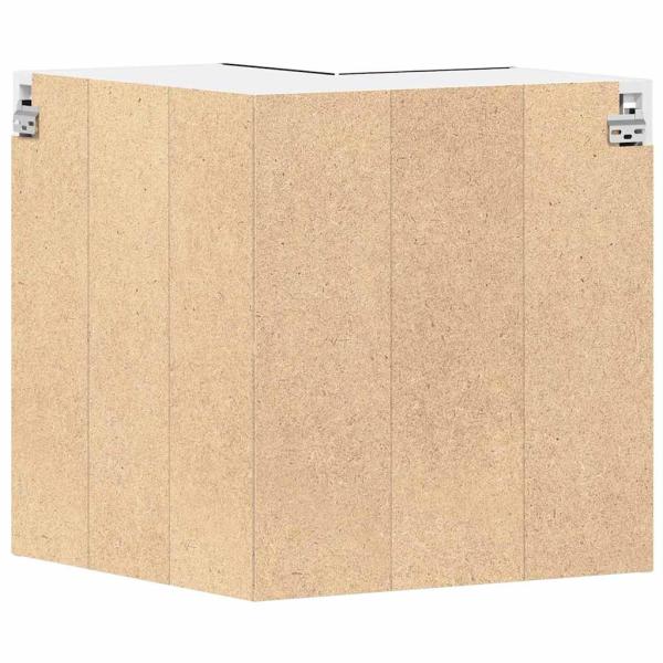 Hängendes Eckschränkchen - Schwarzer Eiche - 57x57x60 cm - Aus Holzwerkstoff hergestellt