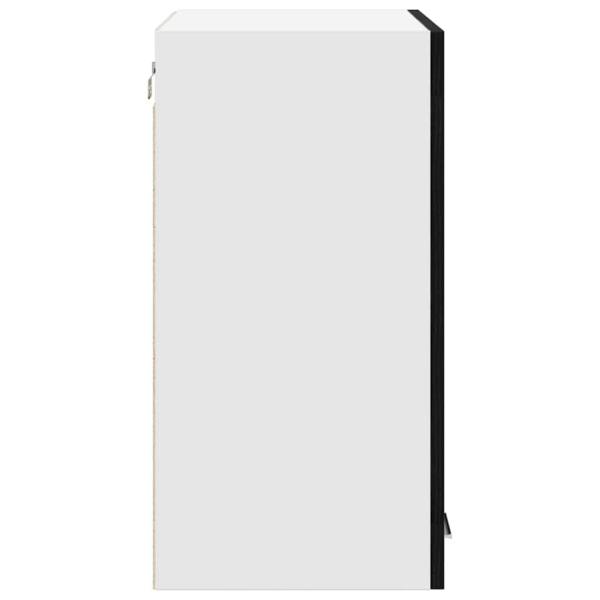 Wandglasvitrine in Schwarz-Eiche - 60x31x60 cm