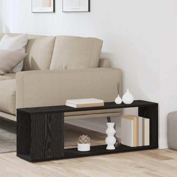 ARDEBO.de - Bücherregal Schwarz Eiche 100x24x32 cm Holzwerkstoff