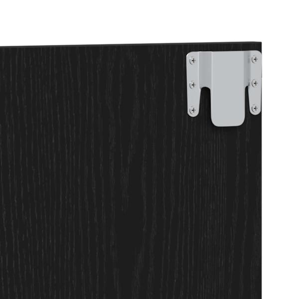 Bettkopfteile Schwarzes Eichenholz 200x1,5x80 cm Spanplatte