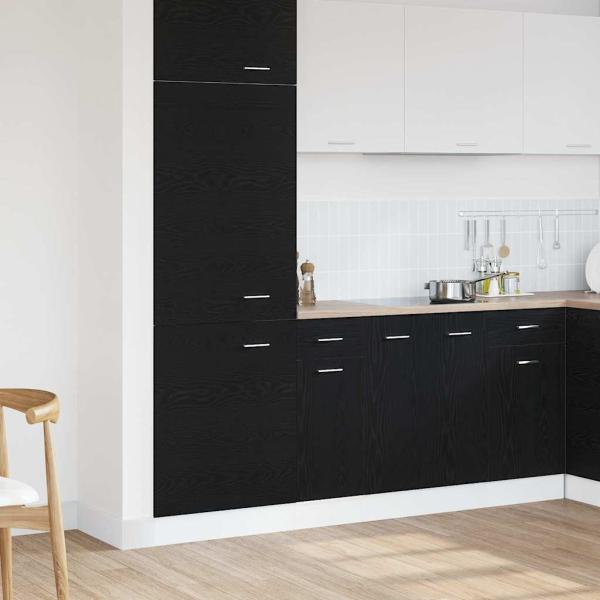 ARDEBO.de - Schwarzer Eichen-Ziehenunterbau-Schrank - 30x46x81.5 cm