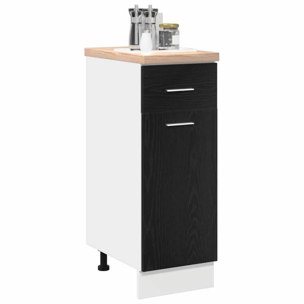 Schwarzer Eichen-Ziehenunterbau-Schrank - 30x46x81.5 cm