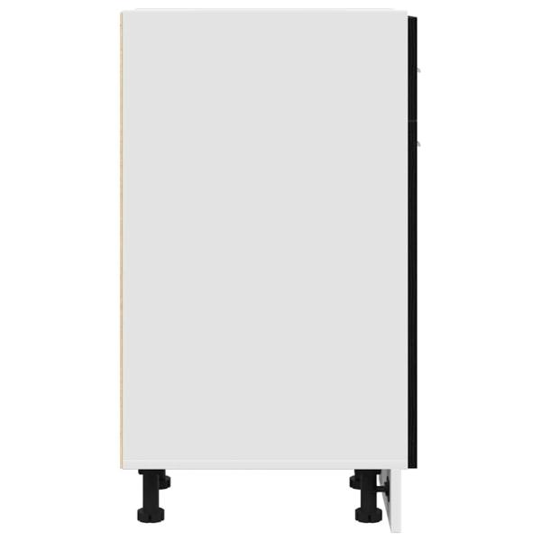 Schwarzer Eichen-Ziehenunterbau-Schrank - 30x46x81.5 cm