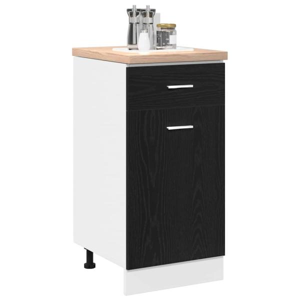Schubladenunterbau - Schwarze Eiche, 40x46x81.5 cm, Aus Holzwerkstoff gefertigt