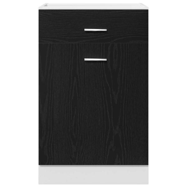 Schwarzer Eiche Schubladenschrank - 50x46x81,5 cm, Hergestellt aus Holzwerkstoff