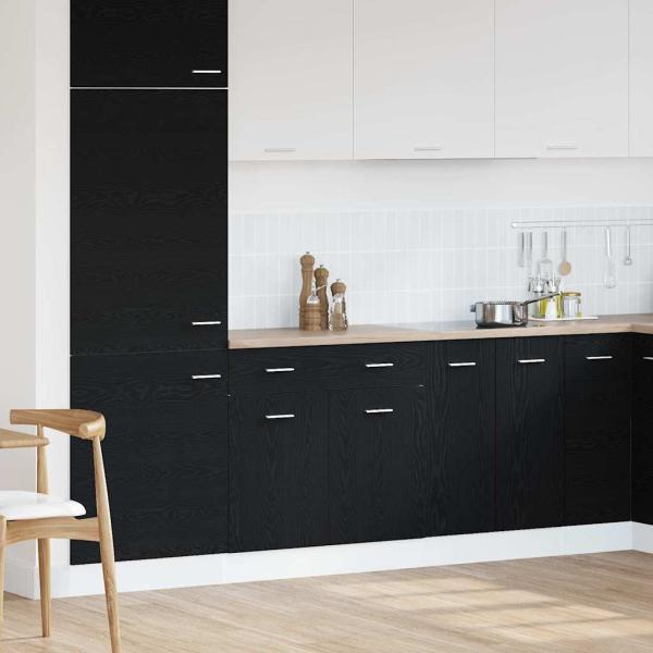 ARDEBO.de - Schrank mit Schublade in Schwarz-Eiche, 80x46x81.5 cm, Hergestellt aus Holzwerkstoff