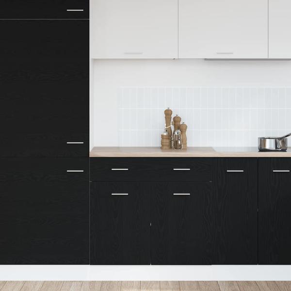 Schrank mit Schublade in Schwarz-Eiche, 80x46x81.5 cm, Hergestellt aus Holzwerkstoff