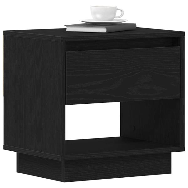 Nachttisch Schwarz Eiche 45x34x48 cm Holzwerkstoff