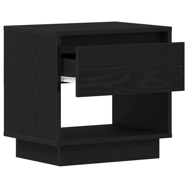 Nachttisch Schwarz Eiche 45x34x48 cm Holzwerkstoff