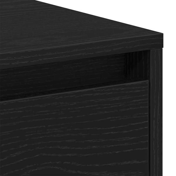 Nachttisch Schwarz Eiche 45x34x48 cm Holzwerkstoff