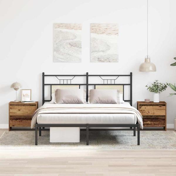 ARDEBO.de - Nachttisch 2 Stk. Alte Holz 45x34x44,5 cm Holzwerkstoff