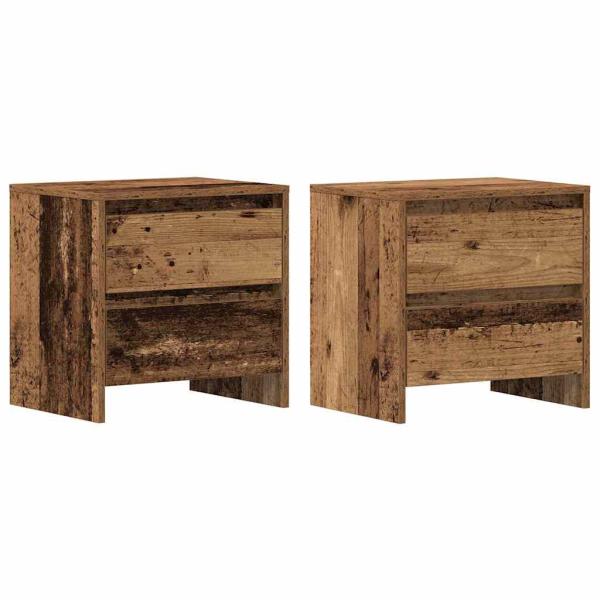 Nachttisch 2 Stk. Alte Holz 45x34x44,5 cm Holzwerkstoff