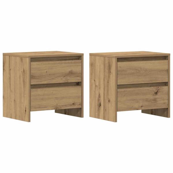 Nachttisch 2 Stück Artisan Eiche 45x34x44,5 cm Holzwerkstoff