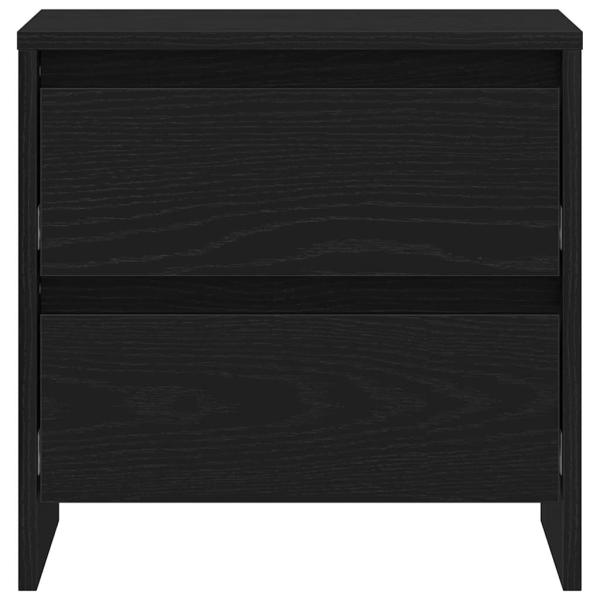 Nachttisch Schwarz Eiche 45x34x44,5 cm Holzwerkstoff