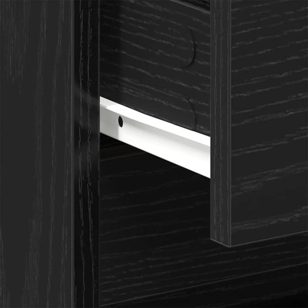 Nachttisch 2 Stück Schwarz Eiche 45x34x44,5 cm Holzwerkstoff