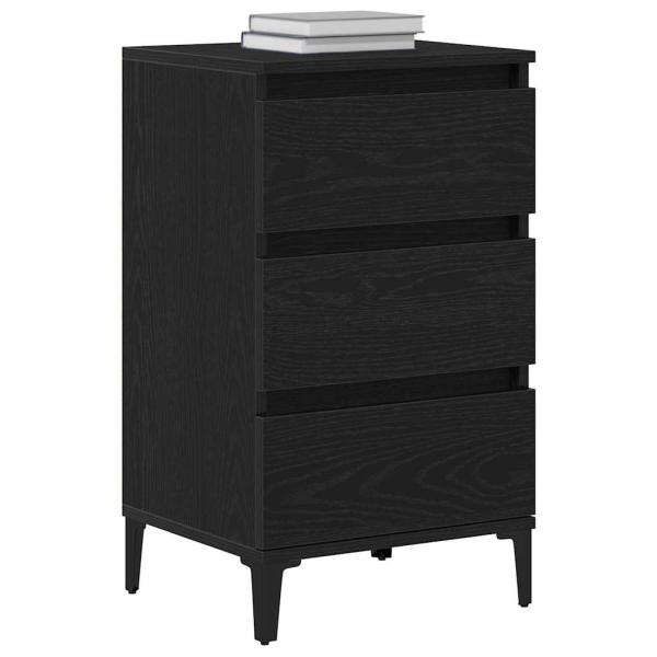 Nachttisch Schwarz Eiche 40x35x70 cm Holzwerkstoff
