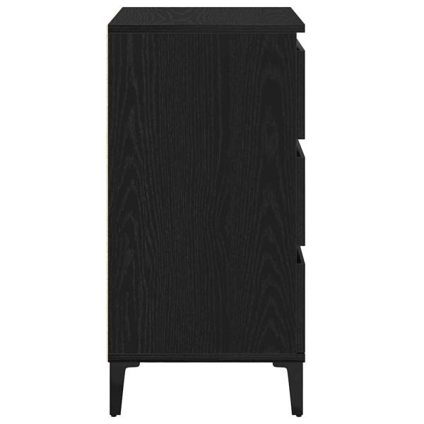 Nachttisch Schwarz Eiche 40x35x70 cm Holzwerkstoff