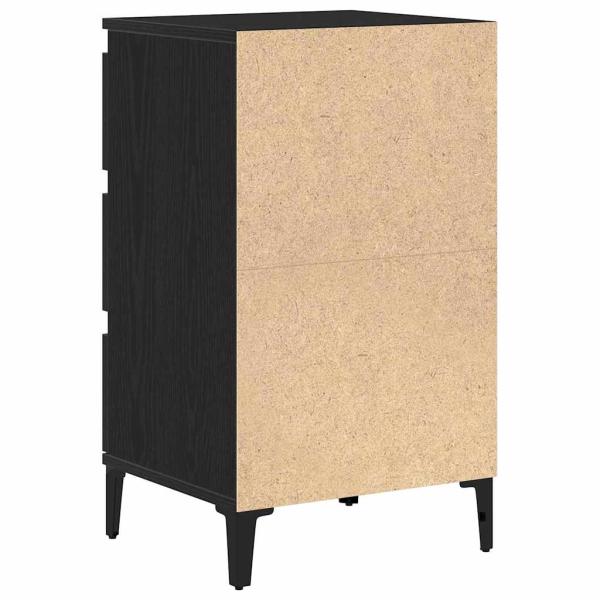 Nachttisch Schwarz Eiche 40x35x70 cm Holzwerkstoff