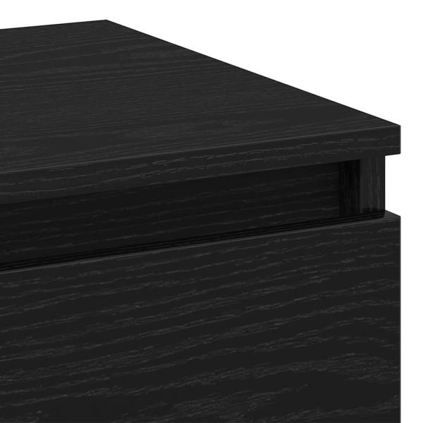 Nachttisch Schwarz Eiche 40x35x70 cm Holzwerkstoff
