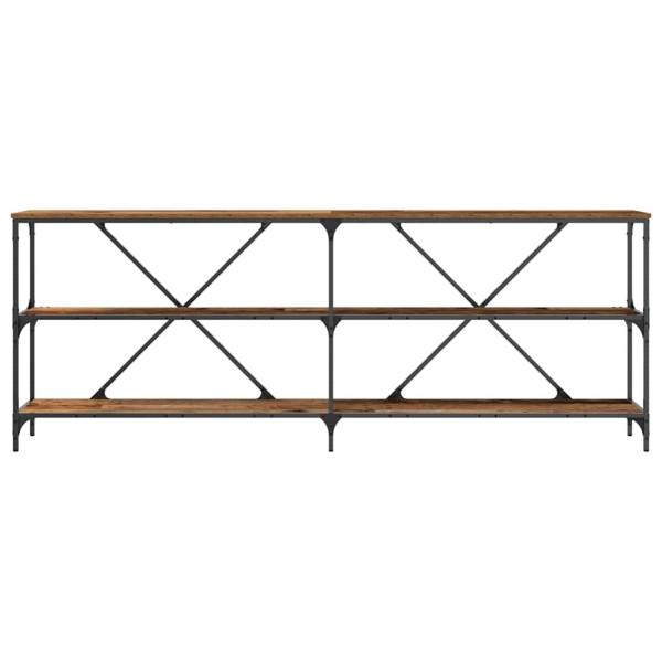 Konsolentisch Alte Holz 200x30x75 cm Ingenieurholz und Stahl