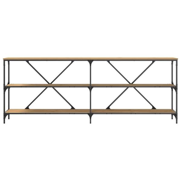 Konsolentisch Artisan Eiche 200x30x75 cm Ingenieurholz & Stahl
